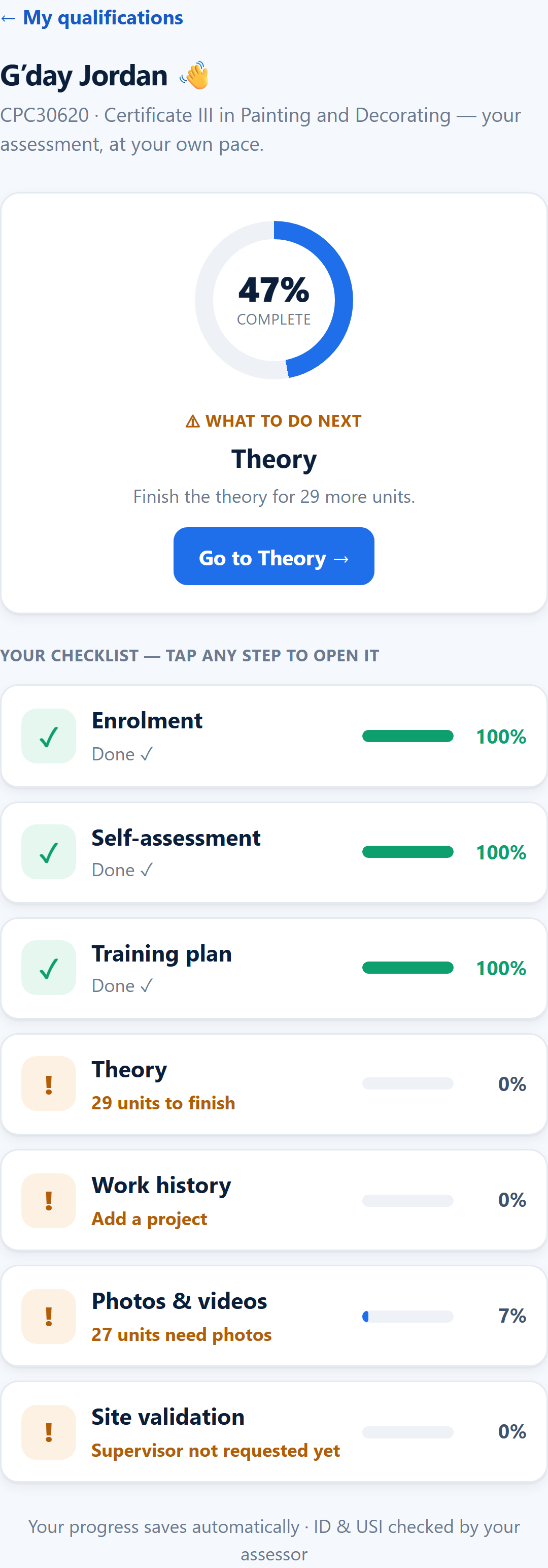 The All Pathways app on a phone